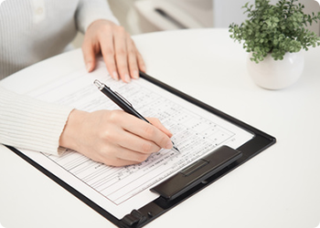 同意書・問診表の記入